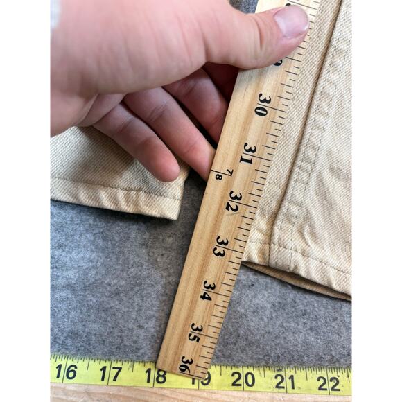 Levis 550 Jeans Men 33x34 Beige Denim Relaxed Fit Straight Leg Orange Tab Grunge - Picture 5 of 13